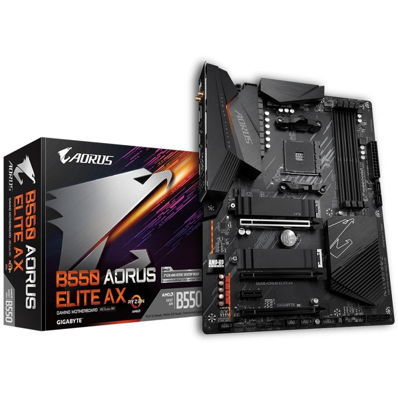 Gigabyte B550 Aorus Elite AX V2 ATX Mainboard Sockel AM4 M.2/HDMI/DP/USB3.2